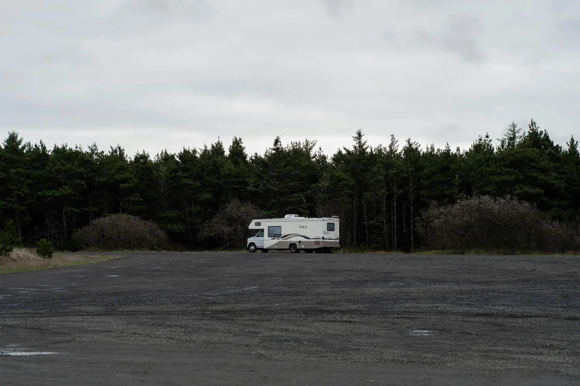 RV in the woods